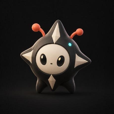Dinstinct, a small compass-shaped lab character with coral antennae and an ivory face
